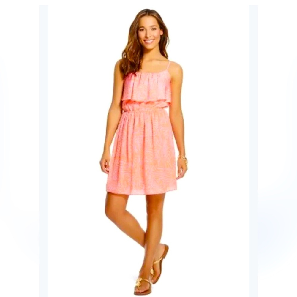 Lilly Pulitzer for Target Coral-Peach Spaghetti Strap Midi Dress